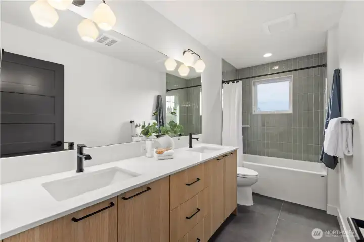 Large bathroom on the 2nd level to accomidate the 3 large bedrooms