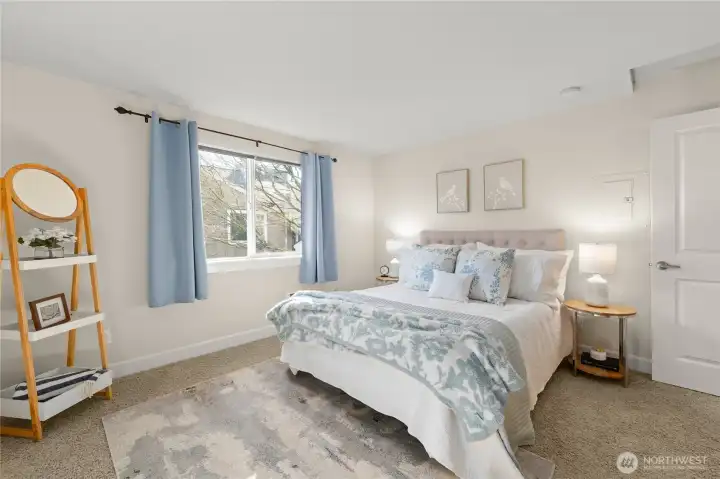 A sunny and spacious one bedroom with room for everything and a nice long closet!