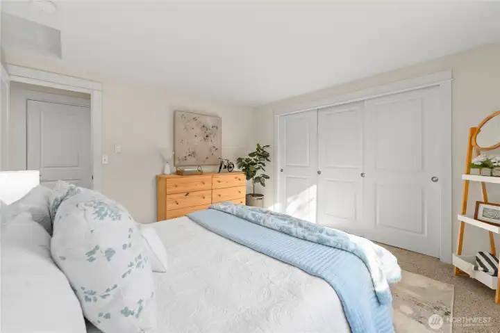 A sunny and spacious one bedroom with room for everything and a nice long closet!