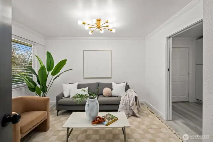 A versatile flex space with limitless potential—perfect for an office, hobby room, or play area.