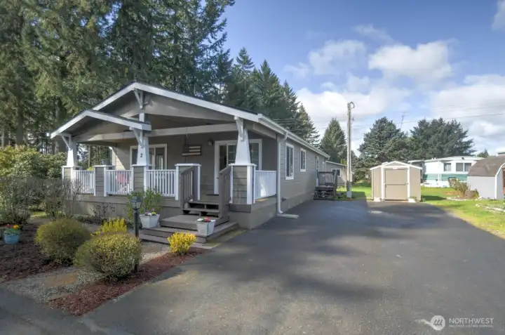 front entry, 4 car parking