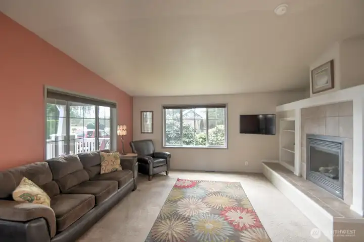 living room, view from dining room