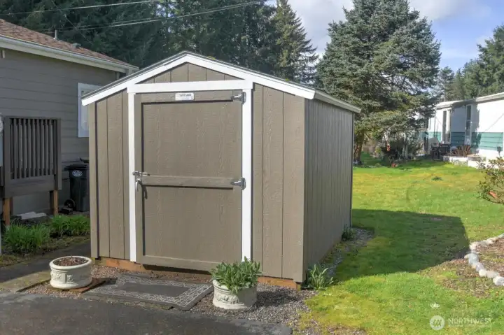 storage shed on site  8x8
