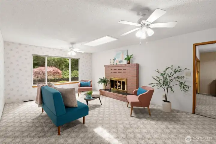 This doorway leads to the big bonus room, a flexible space that could work beautifully as a home office, additional living area, or whatever fits your needs.