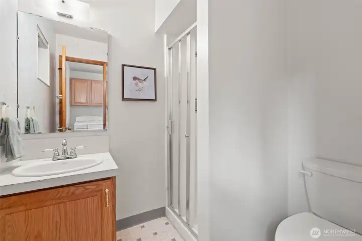 This is the third bathroom, and yes... all three bathrooms in this house have showers, such an awesome feature to have!