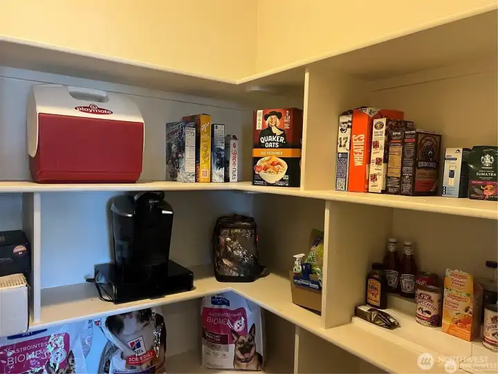 Spacious Pantry, Custom Shelving Spacious Pantry, Custom Shelving