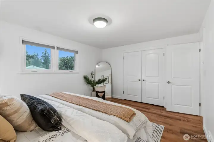 Generous closet in primary bedroom