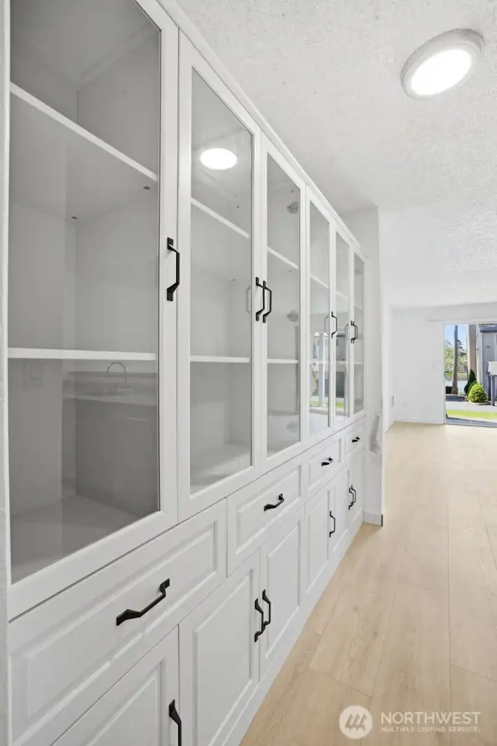 Custom cabinets installed provide lots of great storage