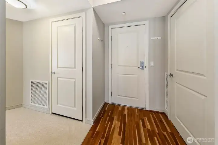 great entry with coat closet