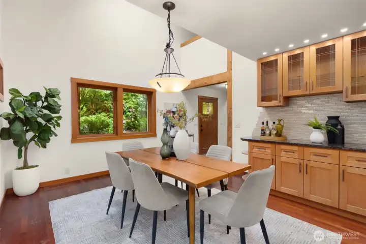 Open dining area connects seamlessly to the kitchen, creating an ideal space for everyday living and gatherings.