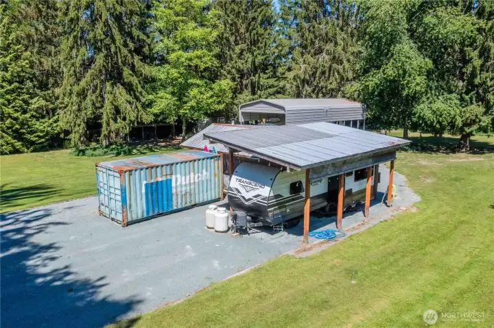 This is the travel trailer that is included in the sale details available upon request and interior showing upon request.
