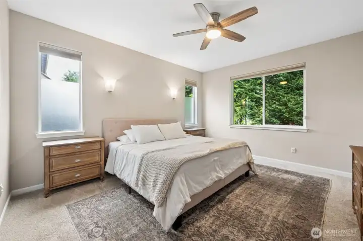 Spacious primary suite