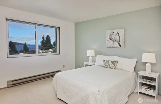 The second bedroom also has wonderful views.