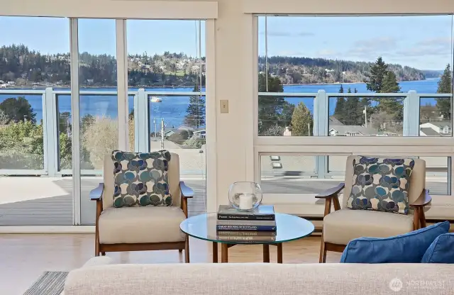 Enjoy beautiful sunrises and sunsets from the comfort of your living room.