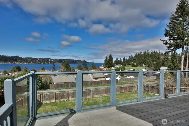 Large deck across the view side of the home.