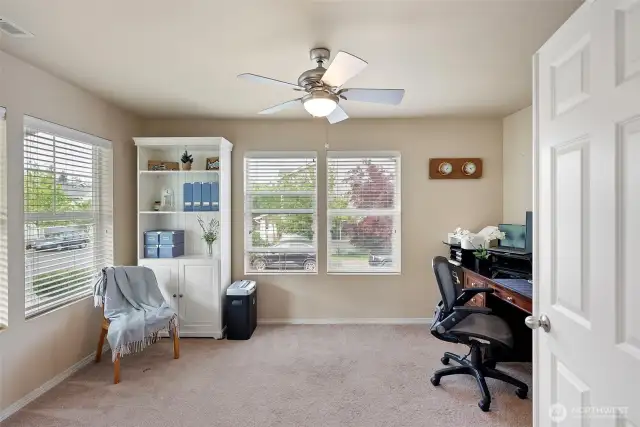 Office at front of home