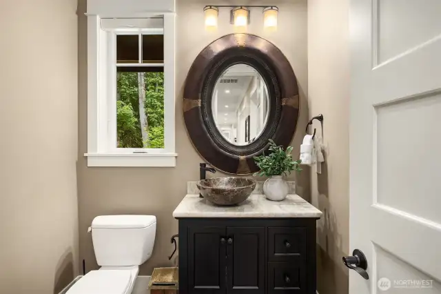 Main level powder room.