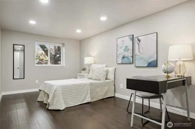 lower-level secondary bedroom or office or both...your choice