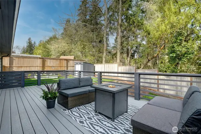 Spacious outdoor living space. Easy access to all levels of the house. Fully fenced yard with side gates to access the street...