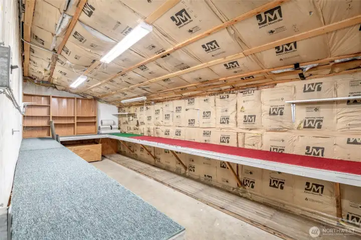 New insulation in additional space at 'studio'