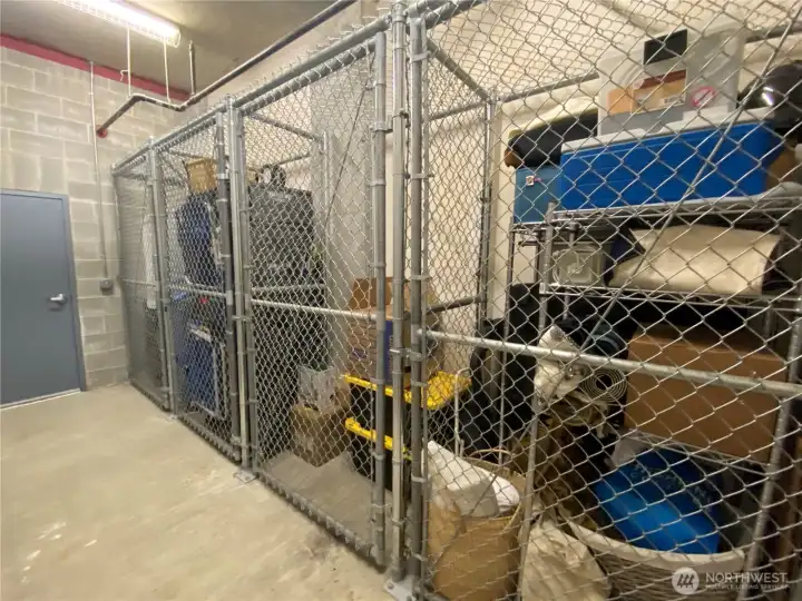 Storage room in garage