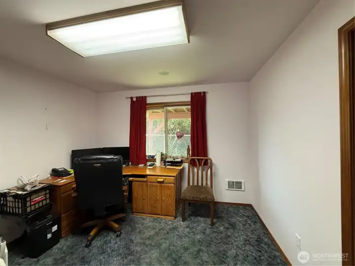 Lower-level bedroom 3 / office.