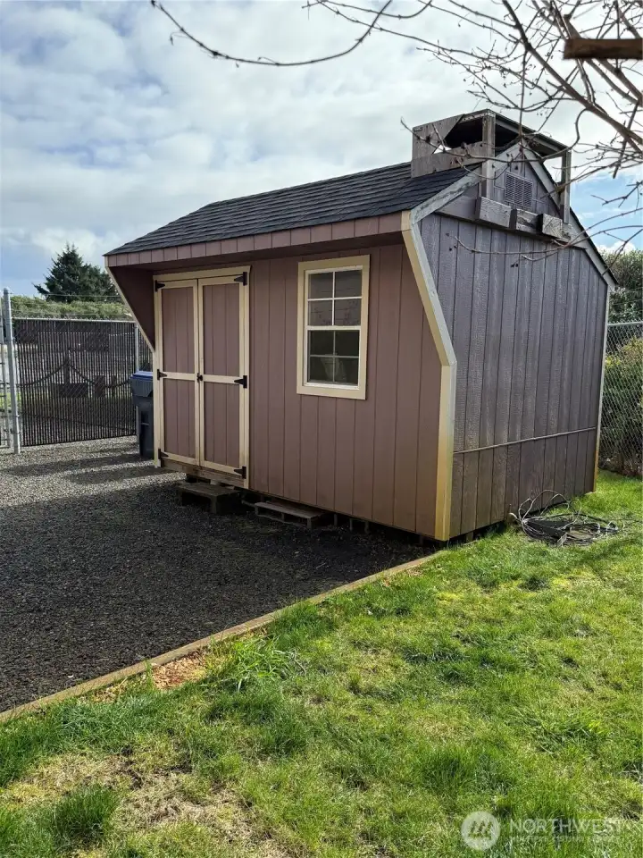 Large storage shed.