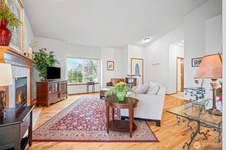 Large windows bring in lots of natural light.