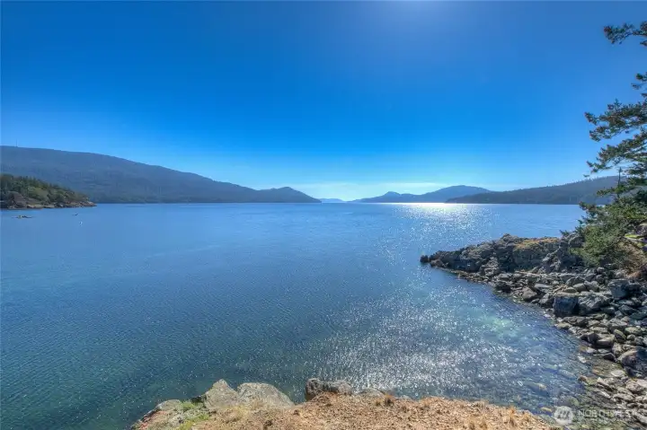 Looking directly south from the point.