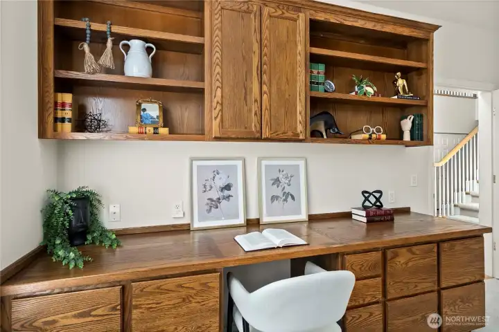 Built ins in the office.