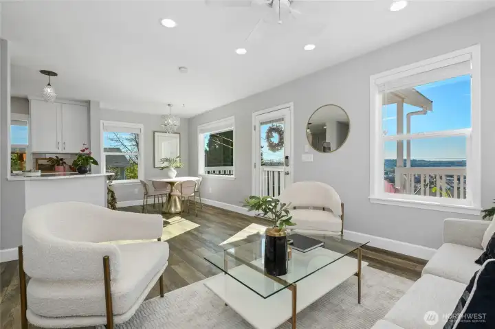 Views from living room and dining room