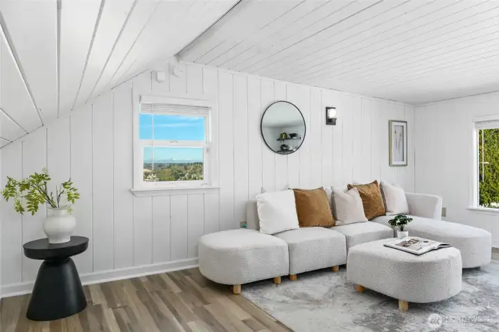 Olympic mountain view from second living room