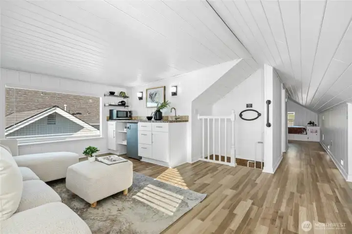 wet bar in second living room