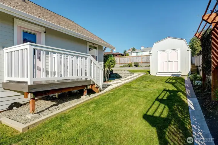 side yard and shed