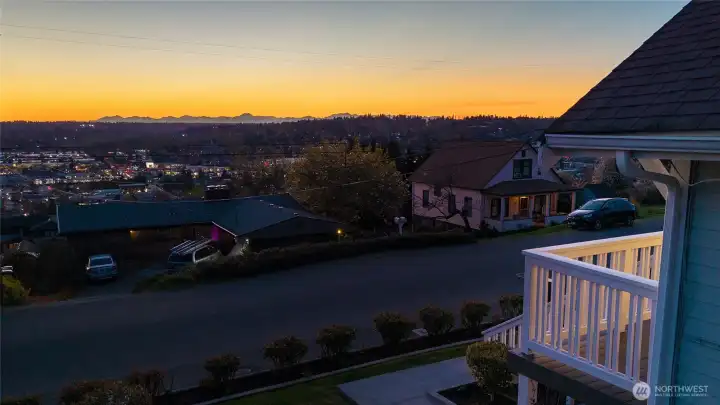 Sunset from side deck