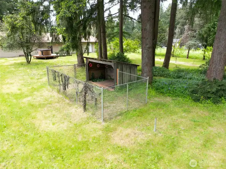 Dog run, kennel area Dog run, kennel area