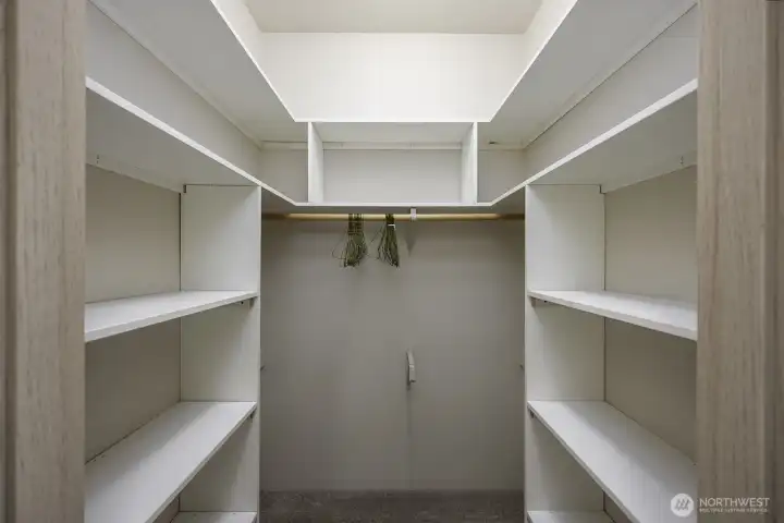 Large walk in closet in primary bedroom