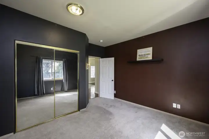 Wall to wall carpet in bedrooms