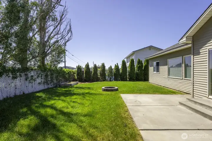 fire pit + raised garden bed for fun entertainment!
