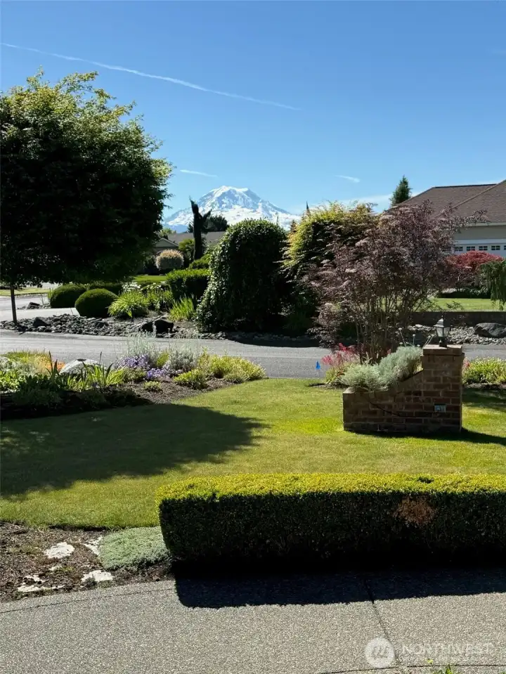Having morning coffee on your front porch with this beautiful mountain view.