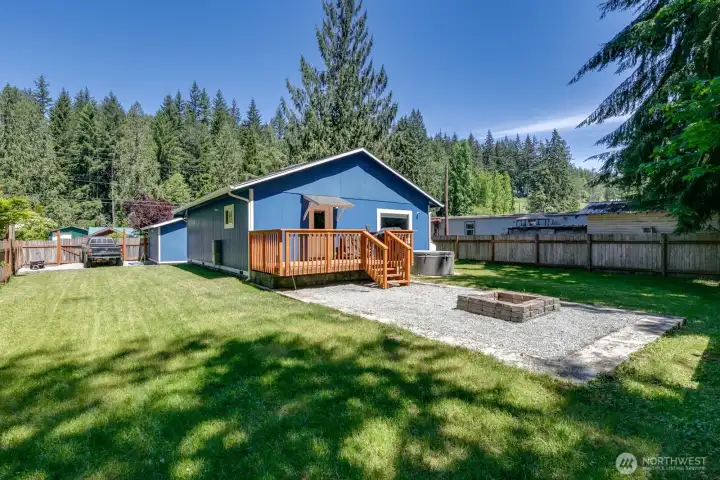 Great yard space to play, entertain, or have a garden.
