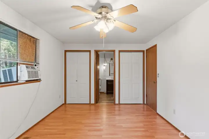 Enjoy dual closets in the primary bedroom along with an access door to the main bathroom.