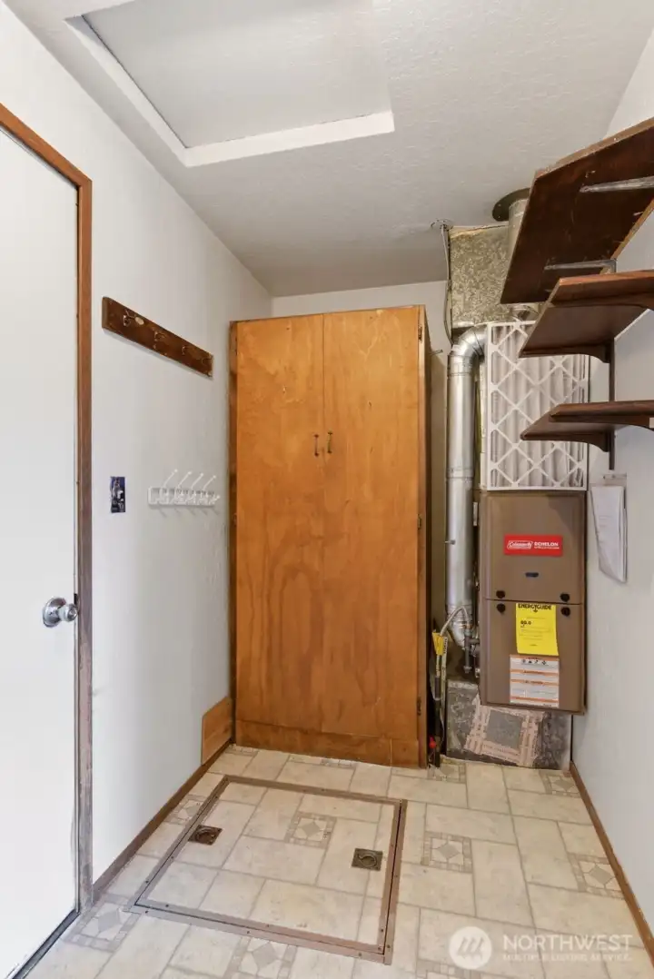 This utility area is located off of the garage.