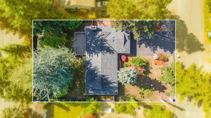 Bird's eye view of the property.