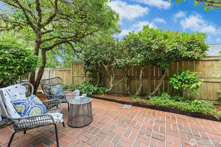 Private patio off of Primary Bedroom