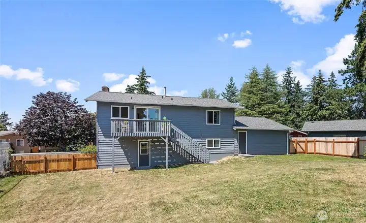 Bright sunny lot with fenced back yard Bright sunny lot with fenced back yard