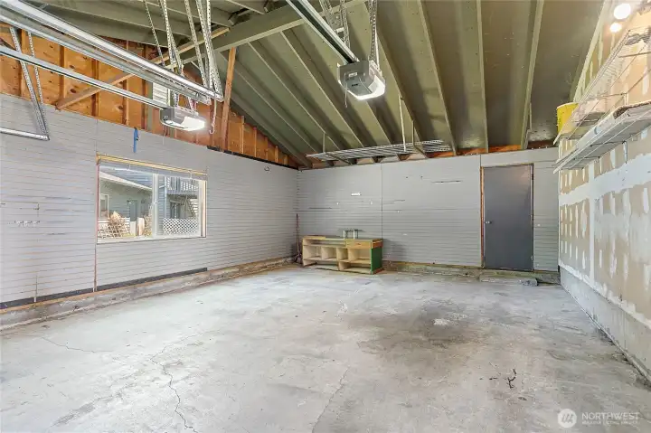 Oversized two car garage Oversized two car garage