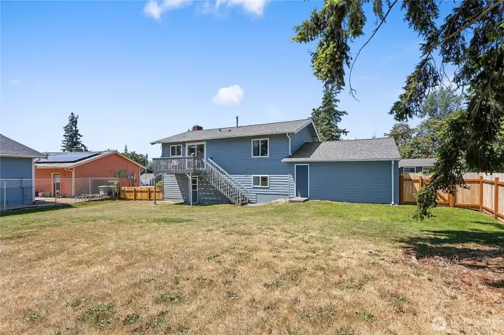 Bright sunny lot with fenced back yard Bright sunny lot with fenced back yard