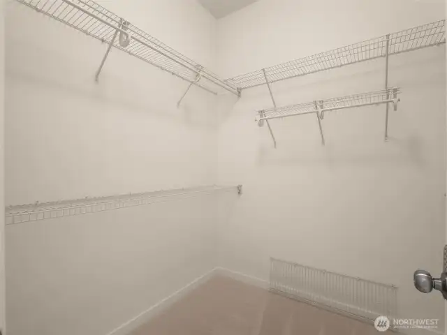Spacious walk-in closet