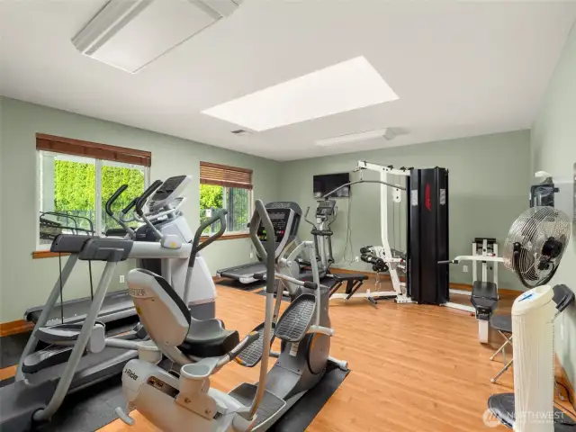 Fitness center just steps from the front door